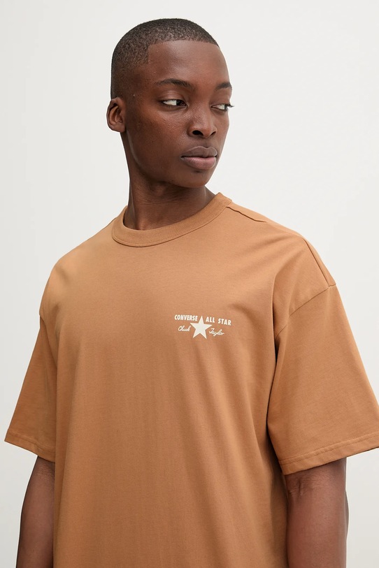 Converse t-shirt bawełniany pomarańczowy 10027997.A04