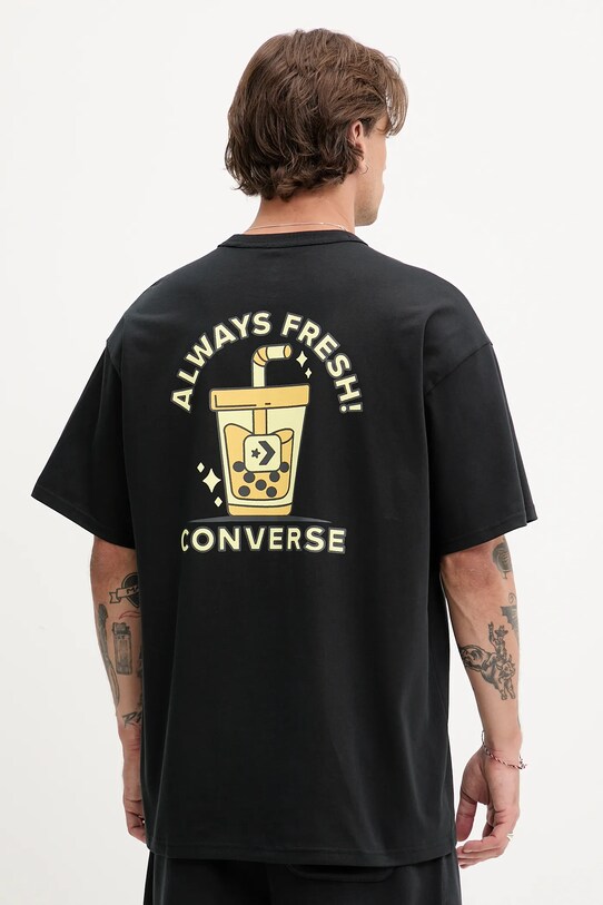 Îmbrăcăminte Converse tricou din bumbac 10027736.A01 negru