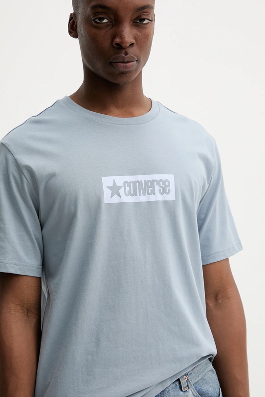 Converse t-shirt bawełniany niebieski 10027995.A06