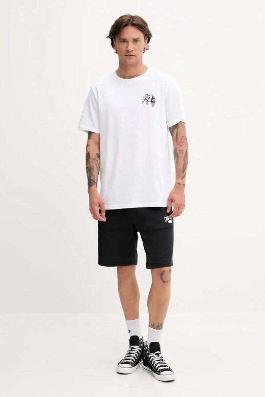 Converse t-shirt bawełniany 10027726.A02 biały SS25