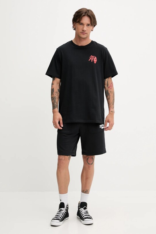 Converse t-shirt bawełniany 10027726.A01 czarny SS25