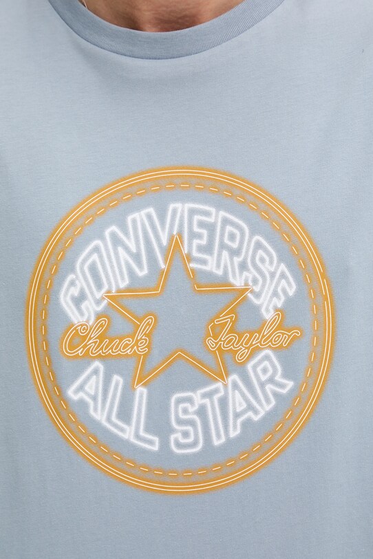 Converse tricou din bumbac 10027722.A03 albastru
