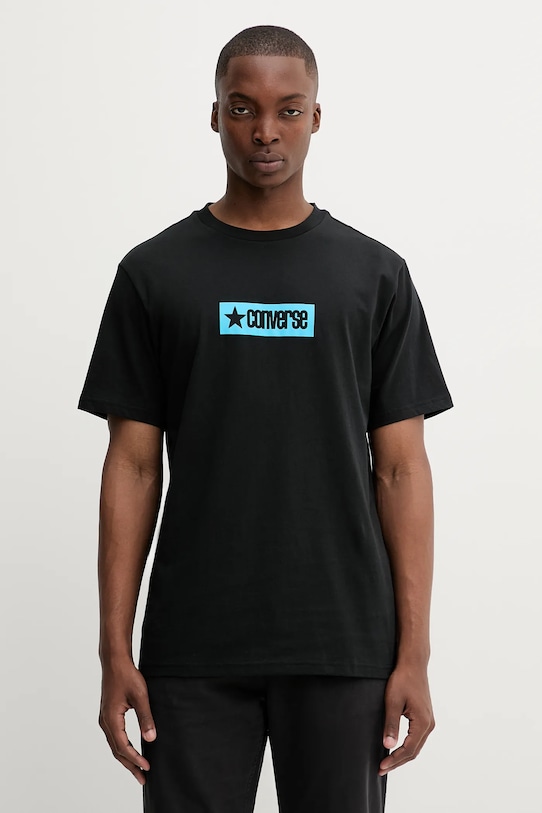 Converse t-shirt bawełniany nadruk czarny 10027995.A05