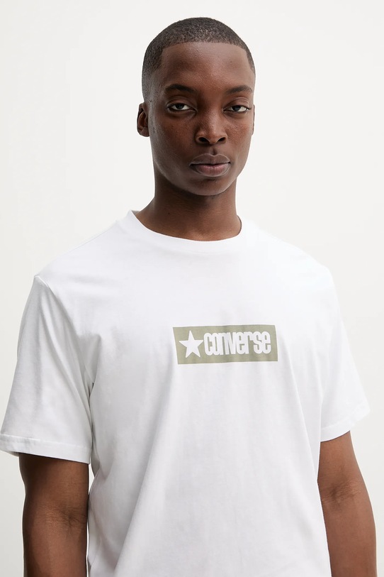 Converse t-shirt bawełniany biały 10027995.A04