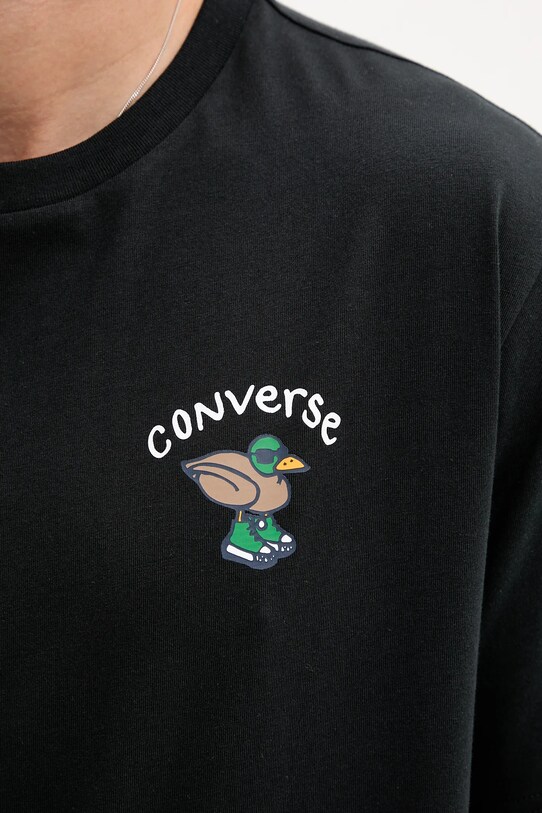 Converse tricou din bumbac 10027716.A01 negru