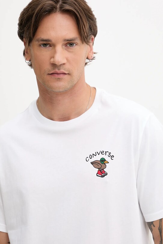 Converse tricou din bumbac alb 10027716.A02