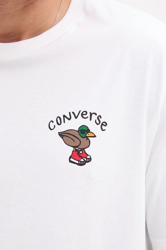 Converse tricou din bumbac 10027716.A02 alb