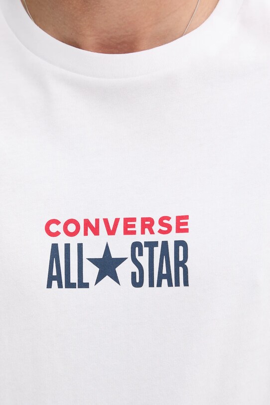 Converse tricou din bumbac 10028551.A08 alb