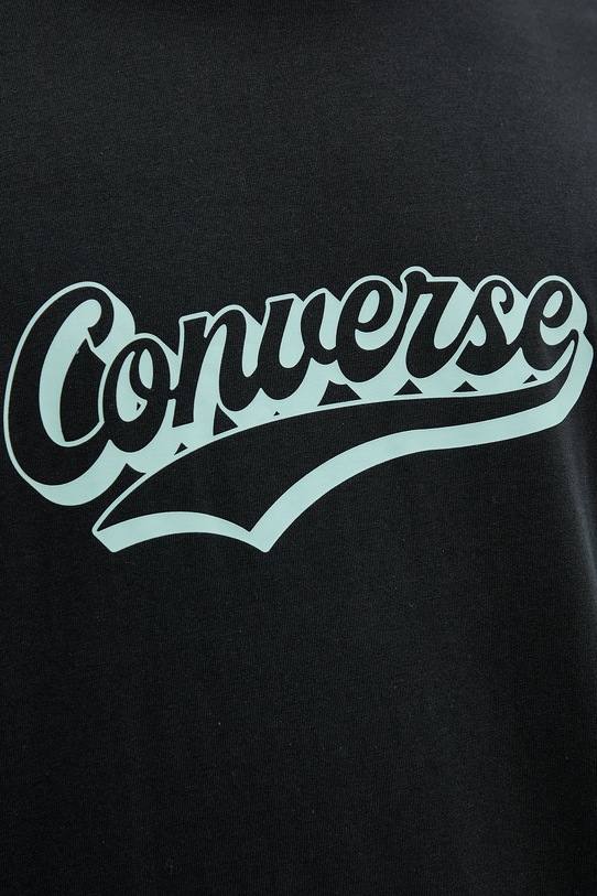 Bavlněné tričko Converse 10027994.A04 černá
