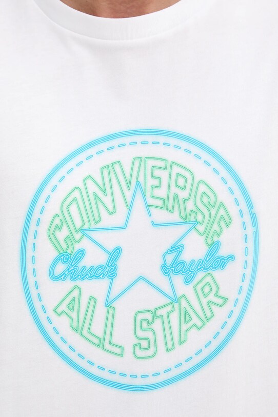 Converse tricou din bumbac 10027722.A02 alb