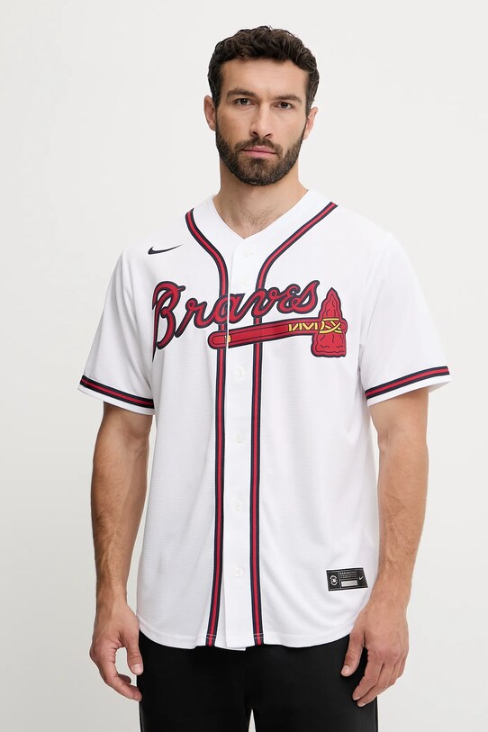 Nike cămașă Atlanta Braves cu modele alb T770.AWWH.AW.XVH