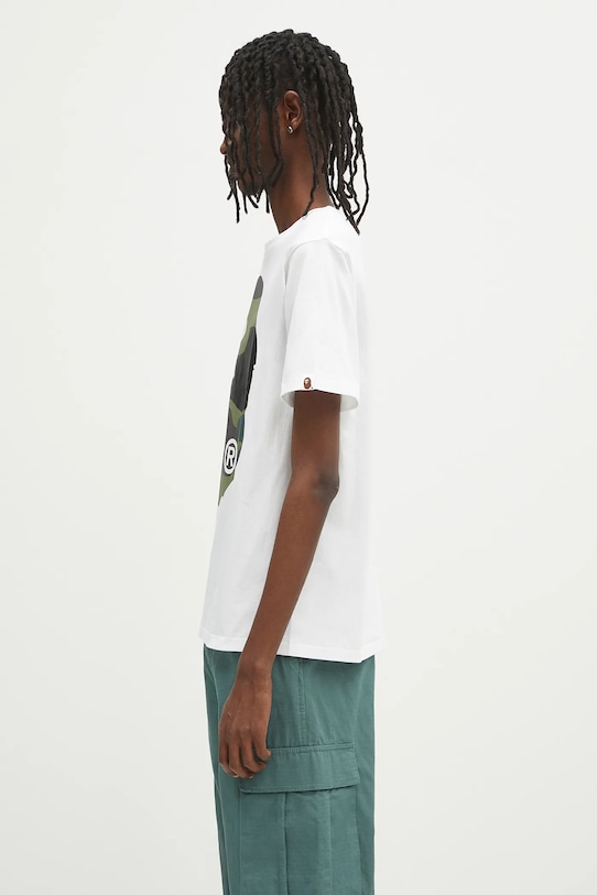 Хлопковая футболка A Bathing Ape Giant 1St Camo Big Ape Head 1L30110015 белый SS25