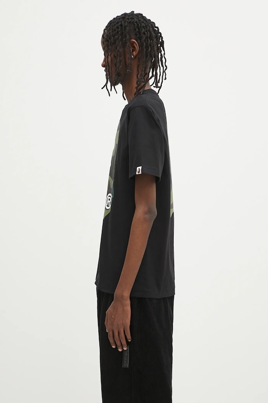 A Bathing Ape cotton t-shirt Giant 1St Camo Big Ape Head 1L30110015 black SS25