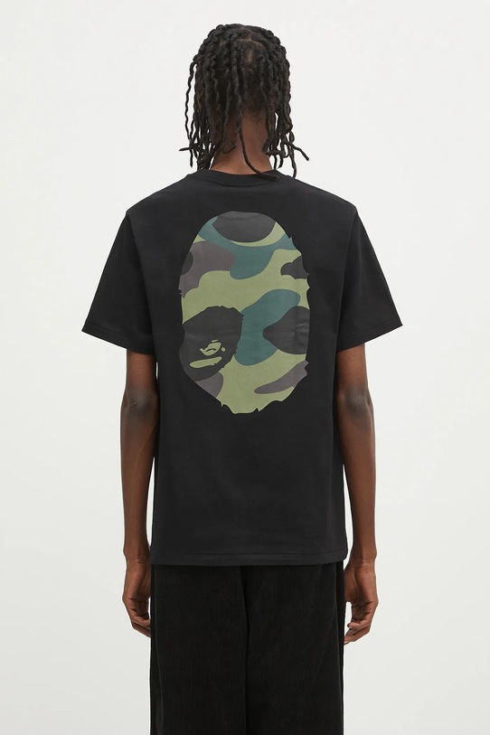 Clothing A Bathing Ape cotton t-shirt Giant 1St Camo Big Ape Head 1L30110015 black