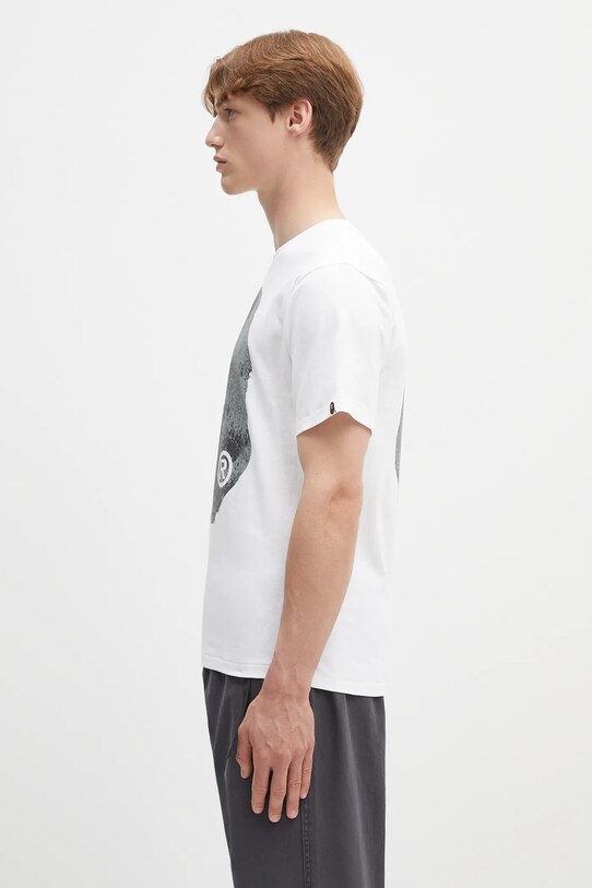A Bathing Ape t-shirt bawełniany High Tone Bleach Big Ape Head 1L30110045 biały SS25