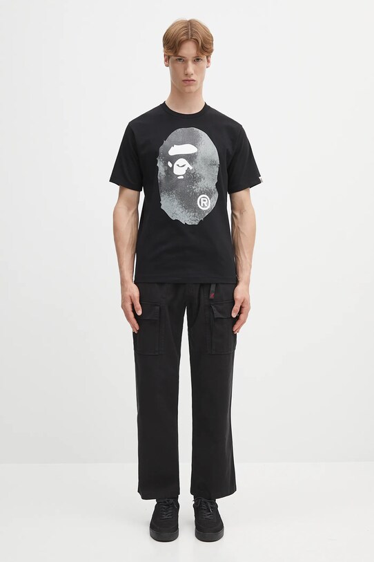 A Bathing Ape t-shirt bawełniany High Tone Bleach Big Ape Head czarny 1L30110045
