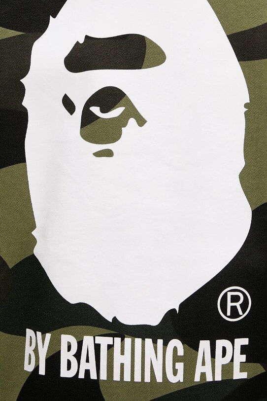 Хлопковая кофта A Bathing Ape Giant 1St Camo By Bathing Ape Crewneck зелёный 1L30113011