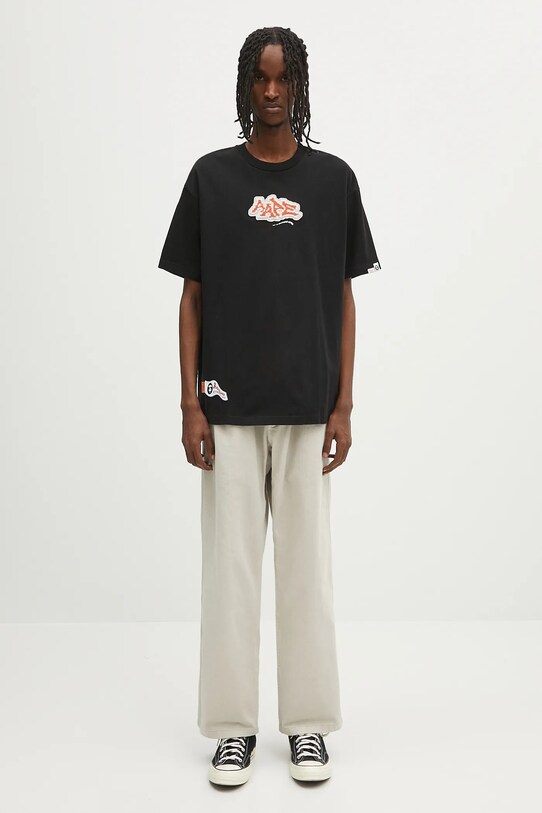 AAPE t-shirt in cotone Fancy Main AAPTEM1567XXN nero