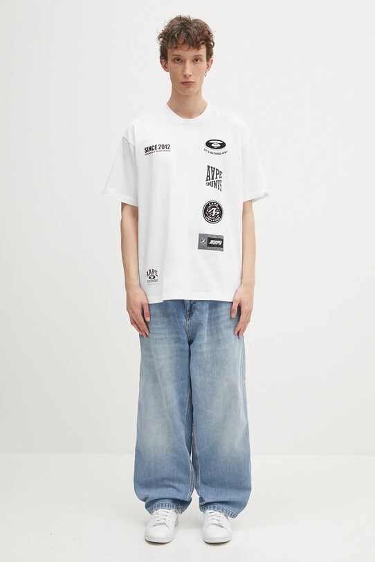 AAPE cotton t-shirt Fancy Main AAPTEM1566XXN white