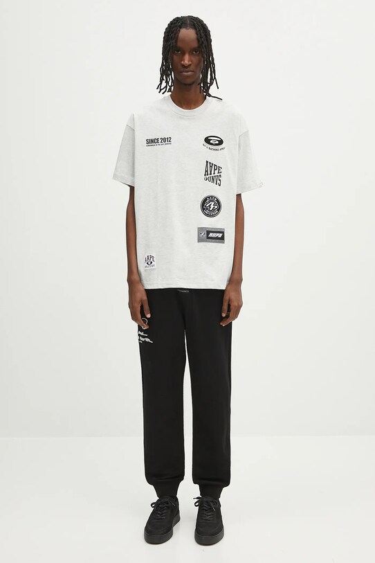 AAPE t-shirt in cotone Fancy Main AAPTEM1566XAN grigio