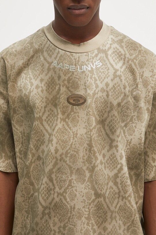 Памучна тениска AAPE Fancy Main бежов AAPTEM1569XXN