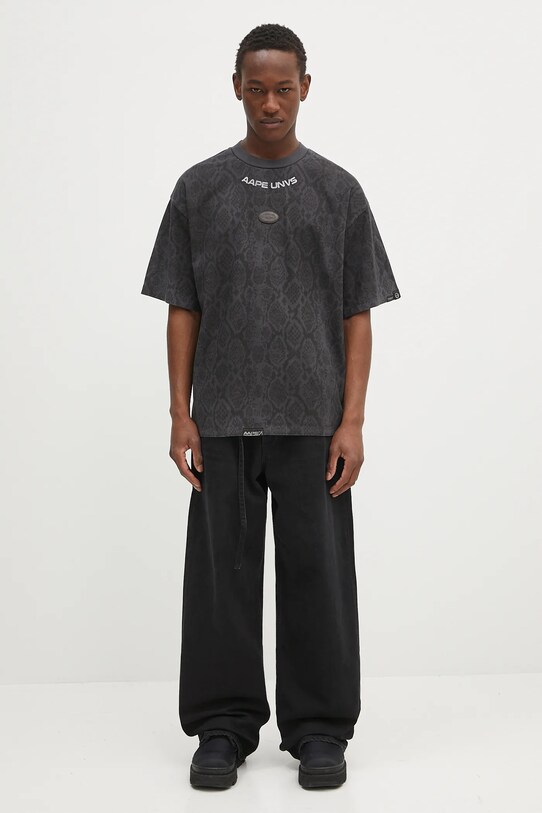 AAPE t-shirt in cotone Fancy Main AAPTEM1569XXN nero