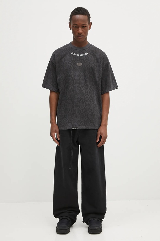 AAPE cotton t-shirt Fancy Main AAPTEM1569XXN black