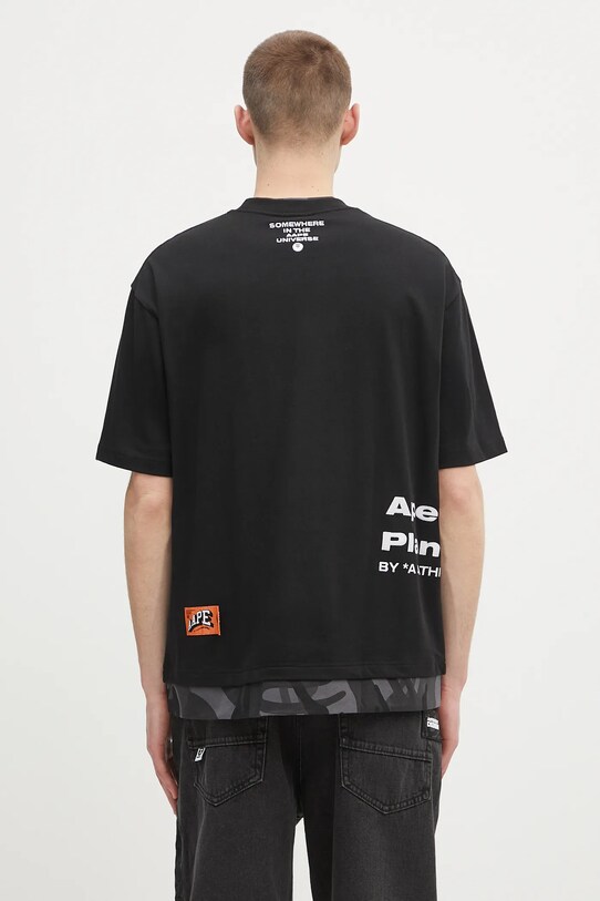 Дрехи Памучна тениска AAPE Fancy Main AAPTEM1565XXN черен