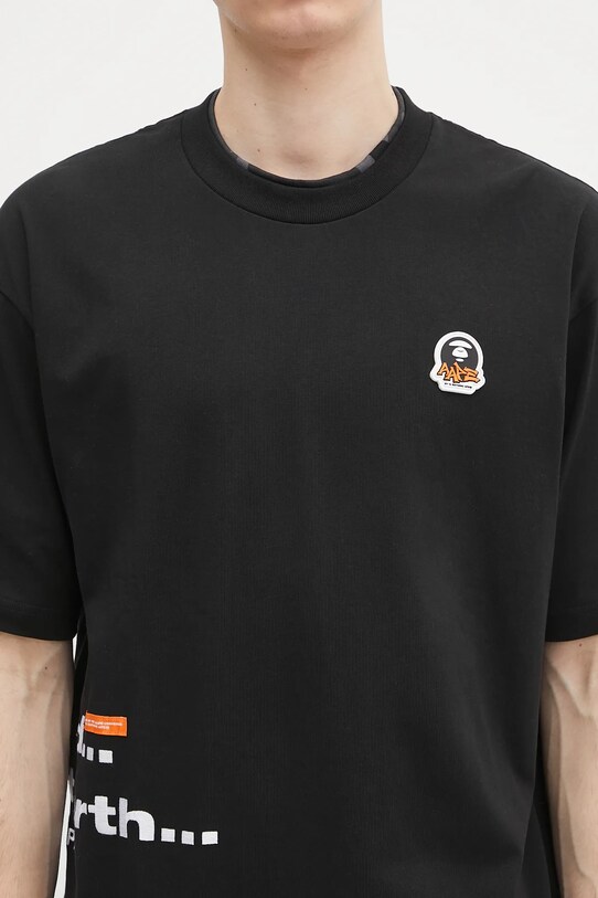 Памучна тениска AAPE Fancy Main черен AAPTEM1565XXN