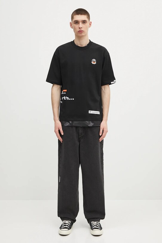 Памучна тениска AAPE Fancy Main AAPTEM1565XXN черен