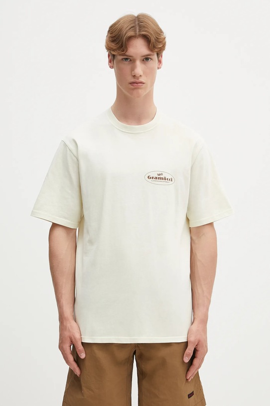 Βαμβακερό μπλουζάκι Gramicci Climbing Equipment Tee χαλαρό μπεζ G5SU.T165