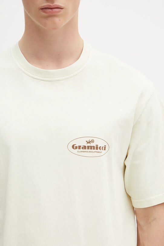 Gramicci t-shirt bawełniany Climbing Equipment Tee beżowy G5SU.T165