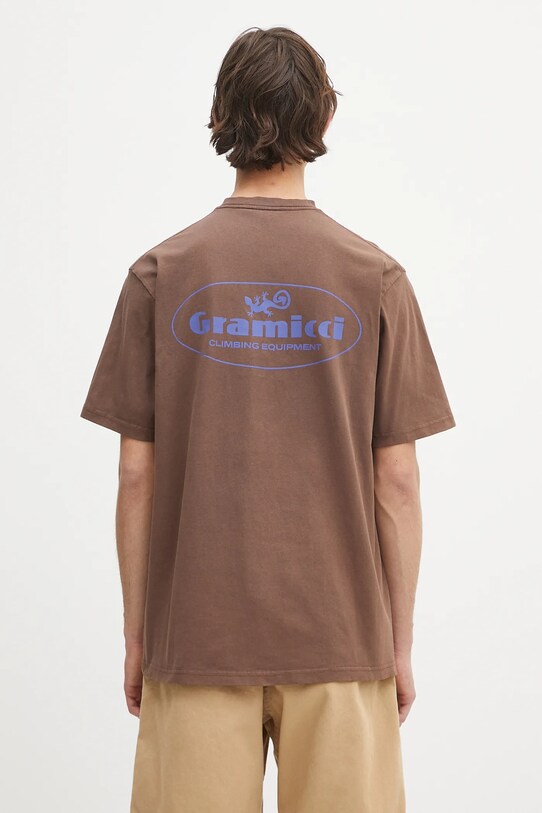 Odzież Gramicci t-shirt bawełniany Climbing Equipment Tee G5SU.T165 brązowy