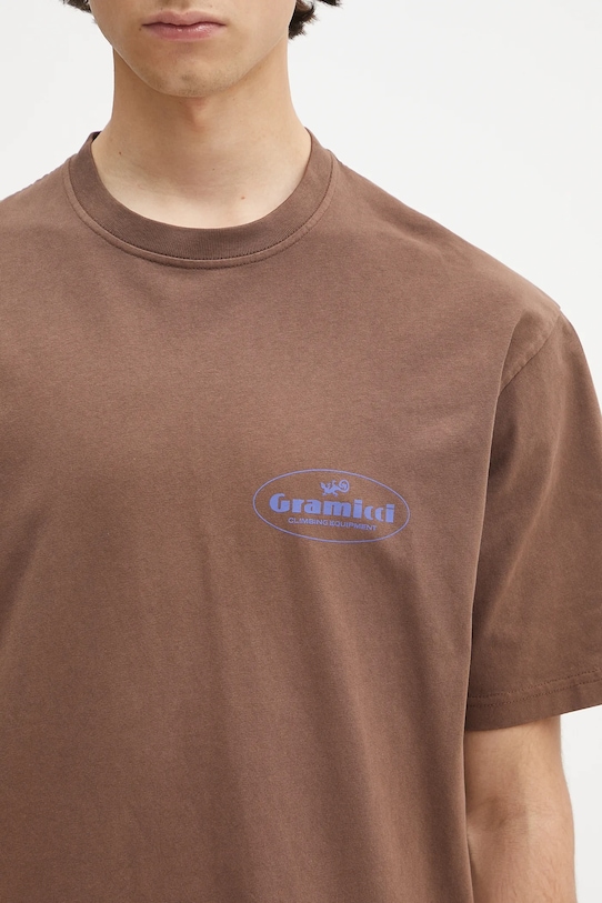 Хлопковая футболка Gramicci Climbing Equipment Tee коричневый G5SU.T165