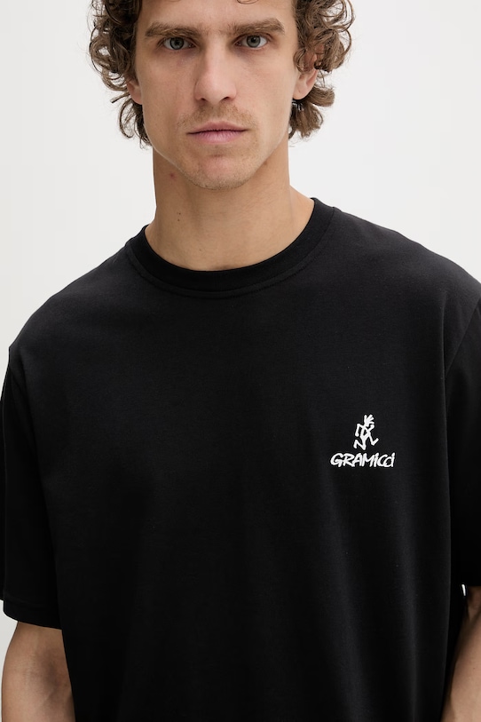 Gramicci tricou bărbătesc din bumbac One Point Logo Tee negru G4SU.T096