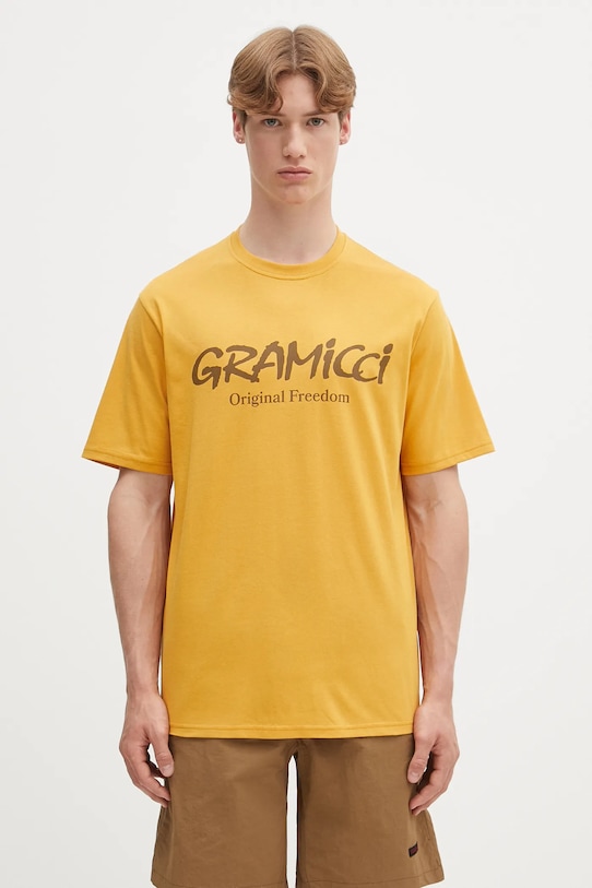 Tričko Gramicci Original Freedom Logo Tee potisk žlutá G5SU.T175