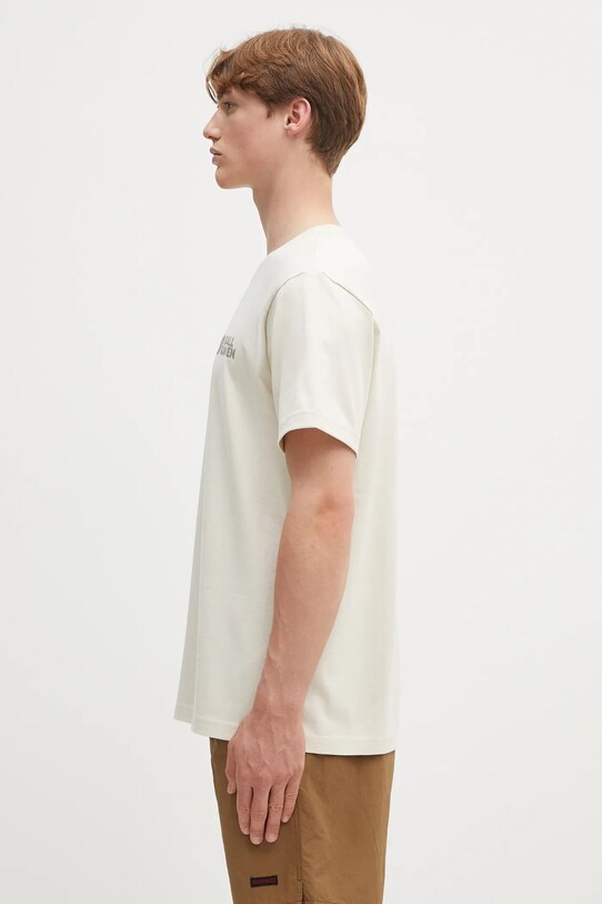 Fjallraven t-shirt bawełniany Fjällräven Heavy Classic T-shirt F12600232 beżowy SS25