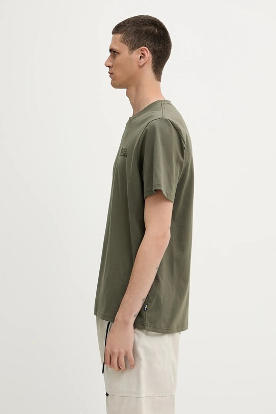 Fjallraven t-shirt bawełniany Fjällräven Heavy Classic T-shirt F12600232 zielony SS25