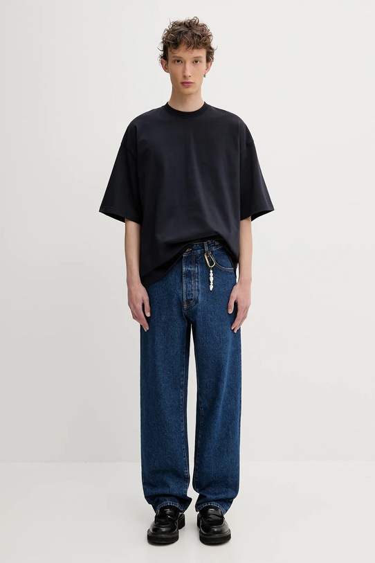 DARKPARK cotton t-shirt Mick navy MJE09.JSW09