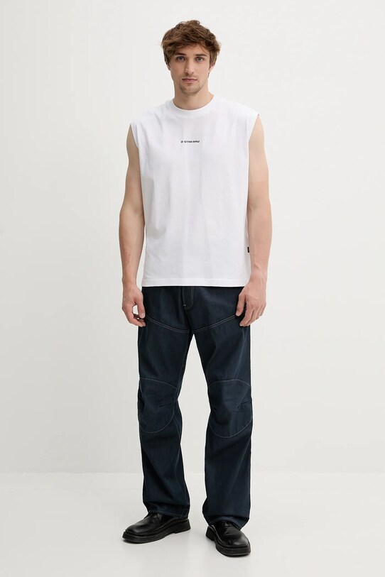 G-Star t-shirt bawełniany D26028.C336 biały SS25