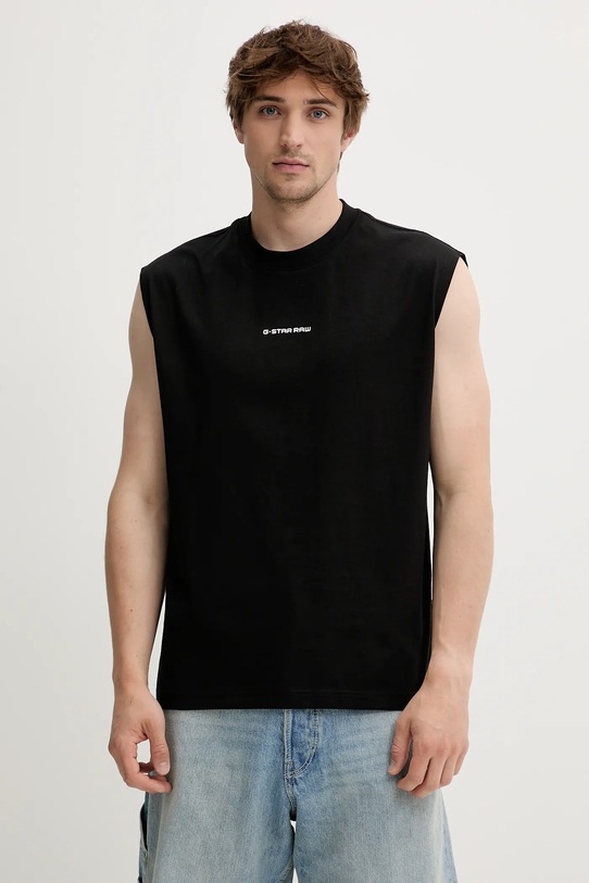 G-Star tricou din bumbac print negru D26028.C336