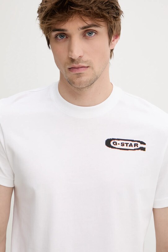 G-Star tricou din bumbac alb D26047.C336