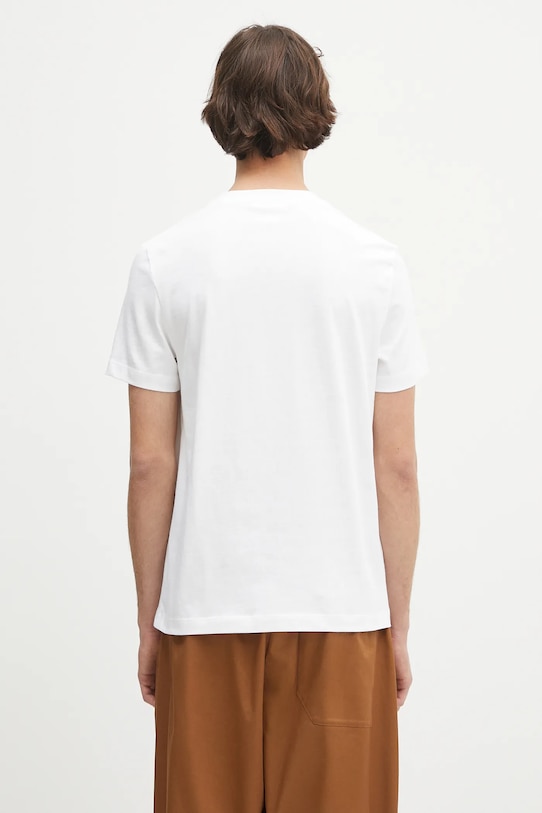Odzież Helmut Lang t-shirt bawełniany EMBOSSED.TEE.ROUNDED P01HM508 biały