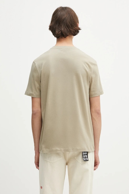 Одежда Хлопковая футболка Helmut Lang EMBOSSED.TEE.ROUNDED P01HM508 зелёный