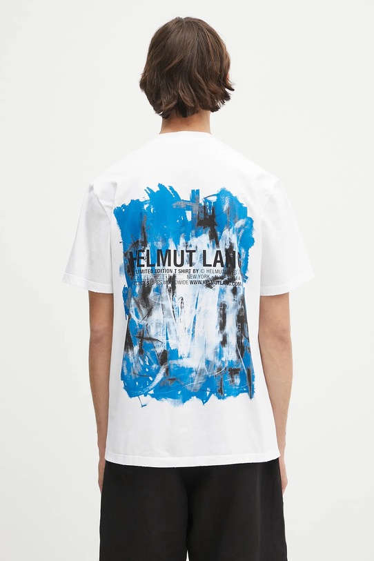 Ruházat Helmut Lang pamut póló SCRIBBLE.T2.MAL.LT. P02HM509 fehér