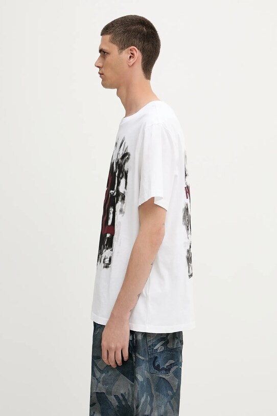 Helmut Lang cotton t-shirt SCRIBBLE.T3.MAL.LT. P02HM510 white SS25