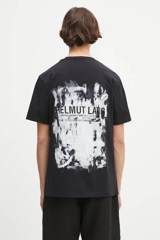 Одежда Хлопковая футболка Helmut Lang SCRIBBLE.T4.MAL.LT. P02HM511 чёрный