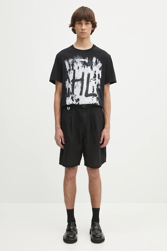 Helmut Lang t-shirt bawełniany SCRIBBLE.T4.MAL.LT. P02HM511 czarny