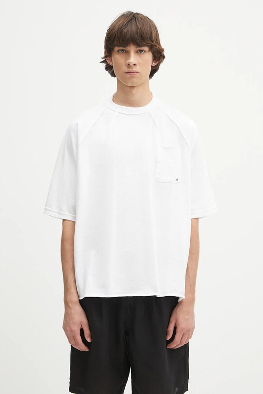Βαμβακερό μπλουζάκι Undercover C/S χαλαρό λευκό UC1E4817