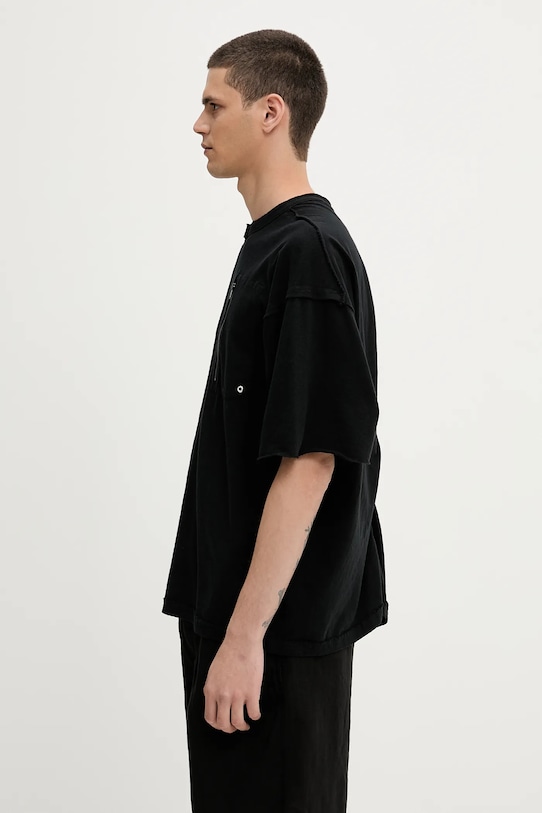 Bavlněné tričko Undercover C/S UC1E4818 černá SS25